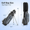 Costway Golf Club Set 10 Piece Complete Package with Driver Irons Putter and Stand Bag 42076519 New