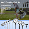 Costway Golf Club Set 10 Piece Complete Package with Driver Irons Putter and Stand Bag 42076519 New