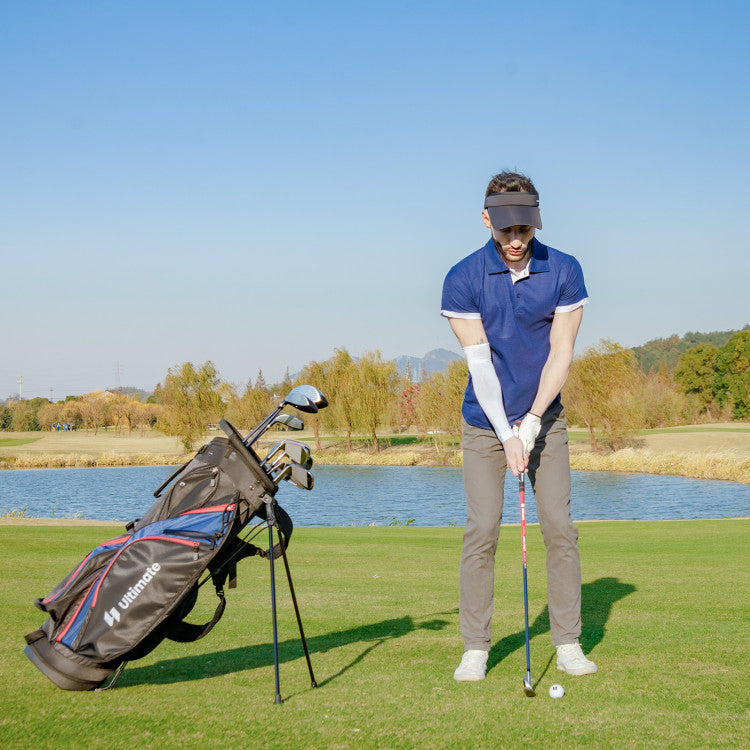 Costway Golf Club Set 11 Pieces Complete Package with Driver Irons Putter and Bag 13896427 New