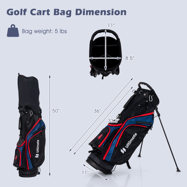 Costway Golf Club Set 11 Pieces Complete Package with Driver Irons Putter and Bag 13896427 New