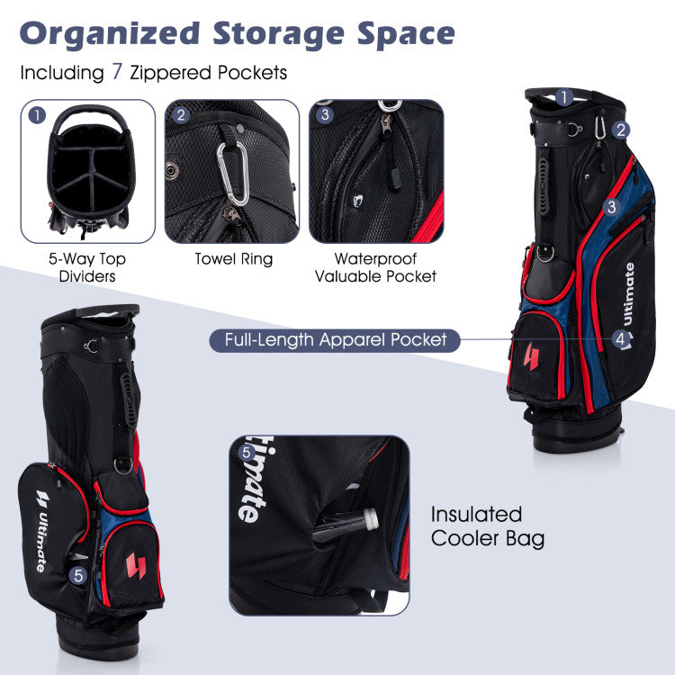 Costway Golf Club Set 11 Pieces Complete Package with Driver Irons Putter and Bag 13896427 New