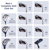 Costway Golf Club Set 11 Pieces Complete Package with Driver Irons Putter and Bag 13896427 New