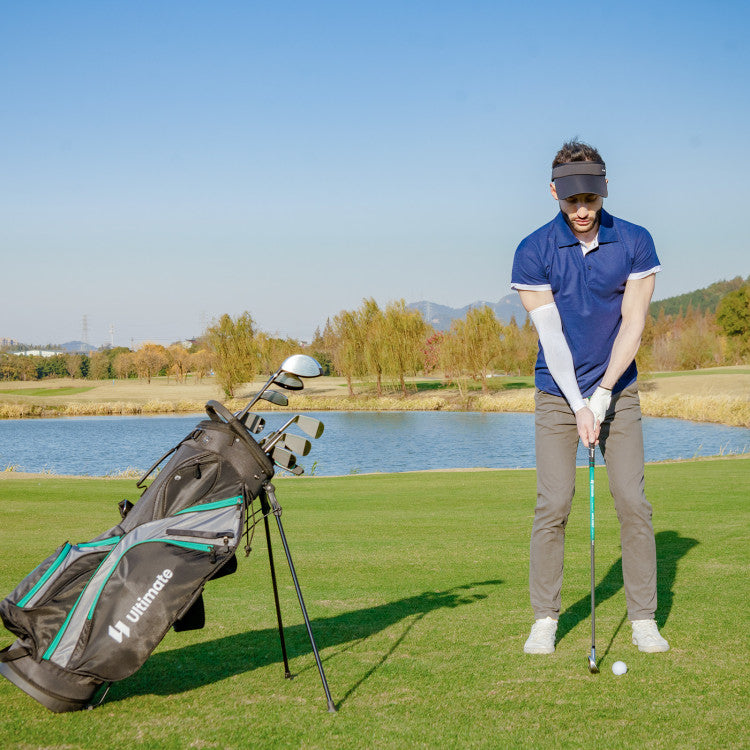Costway Golf Club Set 11 Pieces Complete Package with Driver Irons Putter and Bag 13896427 New