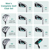 Costway Golf Club Set 11 Pieces Complete Package with Driver Irons Putter and Bag 13896427 New