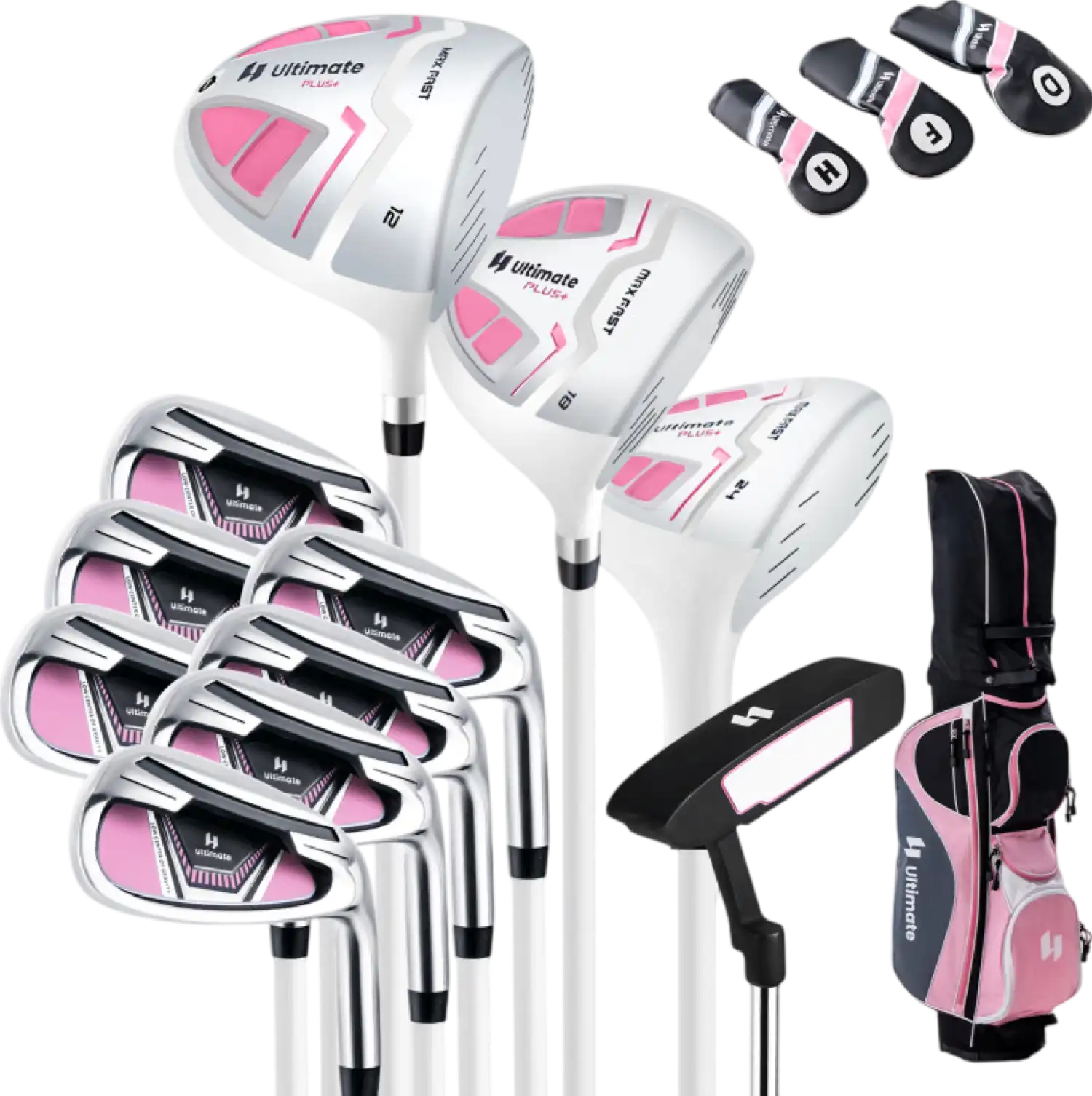 Costway Golf Club Set Right Hand Premium Clubs with Stand Bag and Rain Hood New