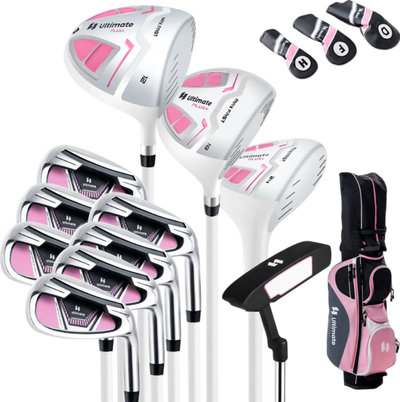 Costway Golf Club Set Right Hand Premium Clubs with Stand Bag and Rain Hood New