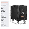 Vevor Insulated Food Pan Carrier 95 Qt Stackable Hot and Cold Transport Box with Wheels New
