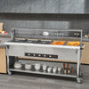 Vevor Food Warmer 5-Pan 20.6 Qt Commercial Steam Table 3750W Stainless Steel with Sneeze Guard New