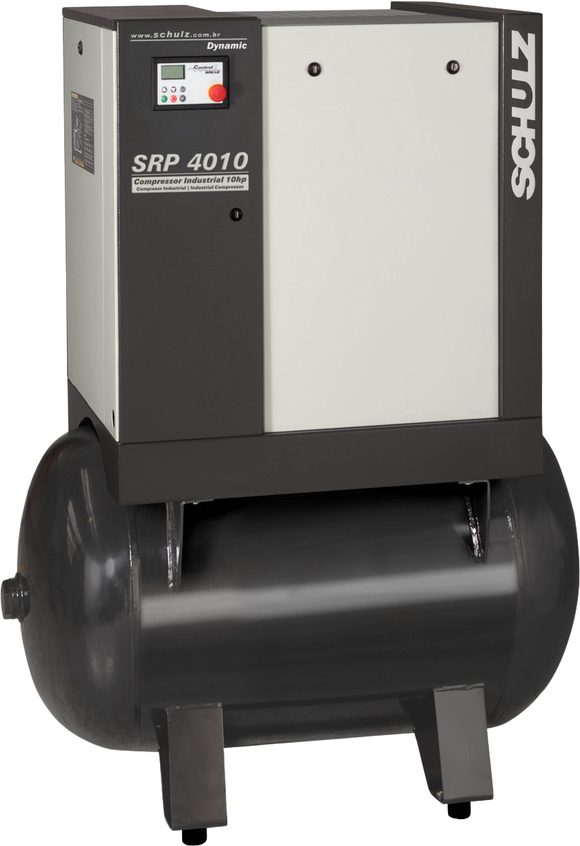 Schulz SRP-4010 Dynamic Air Compressor 10 HP 120 gal. 460V 3-Phase Horizontal New