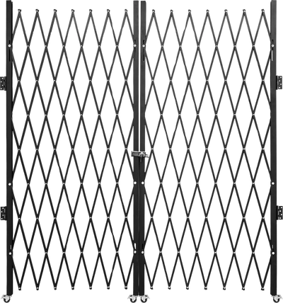 Vevor Double Folding Security Gate 10.2' x 5.1' Steel Accordion Gate with 360° Rolling Casters New