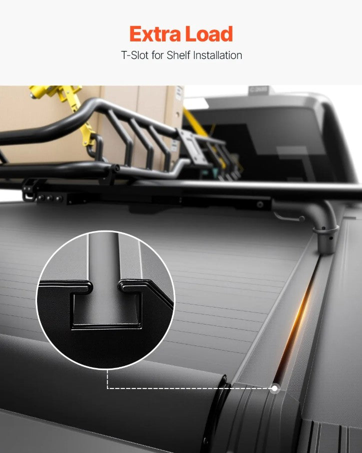 Vevor Retractable Tonneau Cover 5.8' for Chevy Silverado and GMC Sierra 1500 (2021–2024) New