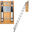 Vevor Telescoping Aluminum Attic Ladder 9.8'–10.5' with Concealed Door 350 Lb Capacity New