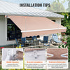 Vevor Manual Retractable Patio Awning 10' x 8' Outdoor Sun Shade Water-Resistant New