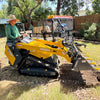 Mini Skid Steer Stand On Compact Track Loader ( 4 in 1 bucket included ) with 25HP KUBOTA D1105 Diesel Engine,  Common Industry Interface (CII),  CROBA  STL1000