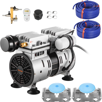 Vevor Pond Aerator 550W Power 5.2CFM 3/4 HP Includes 2 100' Weighted Tubes 2 Diffusers New