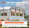 Vevor Concession Window 60"x36" Aluminum with Vertical Lift and Awning New