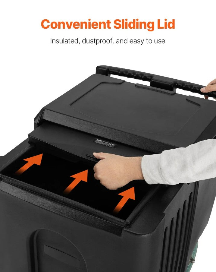 Vevor Commercial Ice Bin 125 Lbs Capacity Portable Ice Caddy with Wheels New