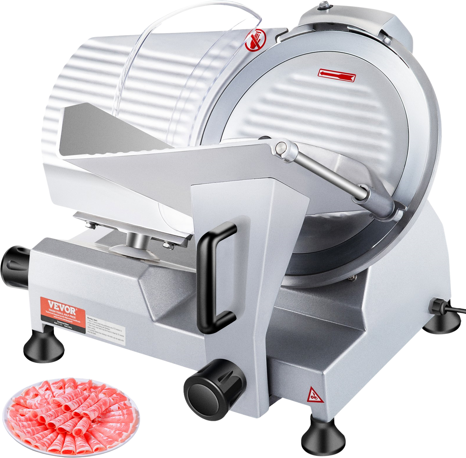 Vevor Commercial Meat Slicer Semi-Auto 240W Electric 10