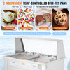 Vevor Ice Cream Roll Machine 2 Pans 13.8" x 13.8" Commercial Stainless Steel with Compressor 4 Scrapers New