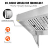 Vevor Commercial Exhaust Hood 4' Stainless Steel Food Truck Concession Trailer Hood New