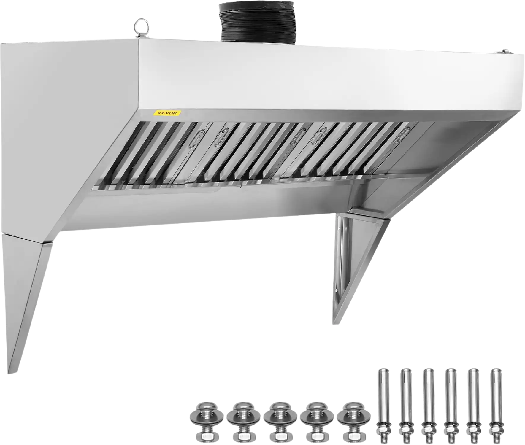 Vevor Commercial Exhaust Hood 6' Stainless Steel Food Truck Concession Trailer Hood New