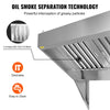 Vevor Commercial Exhaust Hood 6' Stainless Steel Food Truck Concession Trailer Hood New