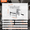 Vevor Manual Meat Mixer 120Lb Fixed 31.7 Gal Tank Stainless Steel Gearbox Design New