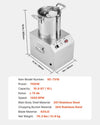 Vevor Commercial Food Processor 10.6 Qt  Vegetable Chopper 1100W 1400 RPM Stainless Steel New
