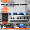 Vevor Commercial Gas Range Stove 168000 BTU 6-Burner Countertop Stainless Steel New