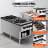 Vevor Commercial Gas Range Stove 180000 BTU 2-Burner Stainless Steel Natural Gas/Propane New