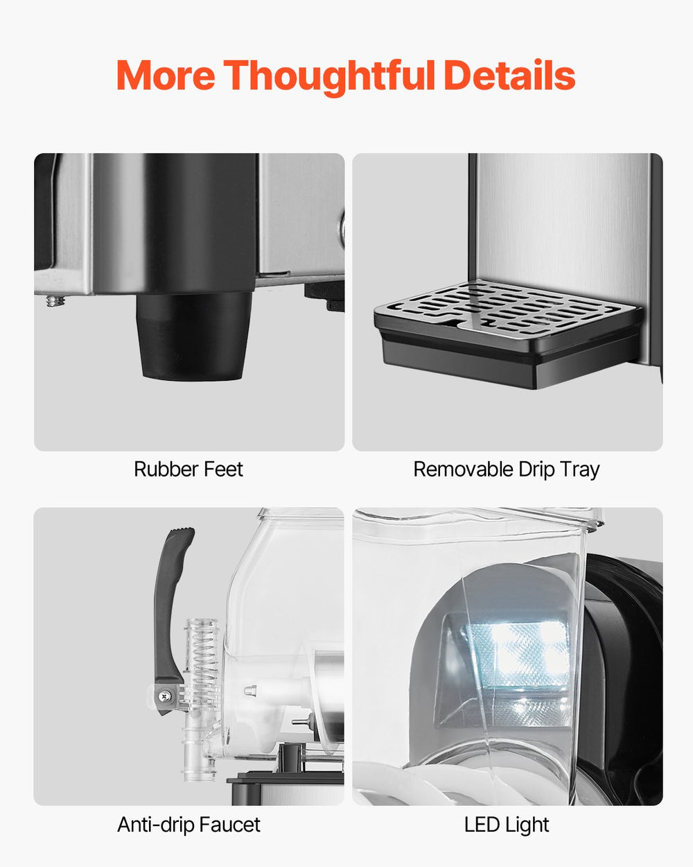 Vevor Commercial Slushy Machine 1.05 Gal Single Tank with Digital Controls and Auto Cleaning New