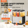 Vevor Commercial Cold Beverage Dispenser 3.2 Gal x 3 Tanks 370W Stainless Steel New