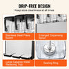 Vevor Commercial Cold Beverage Dispenser 3.2 Gal x 3 Tanks 370W Stainless Steel New