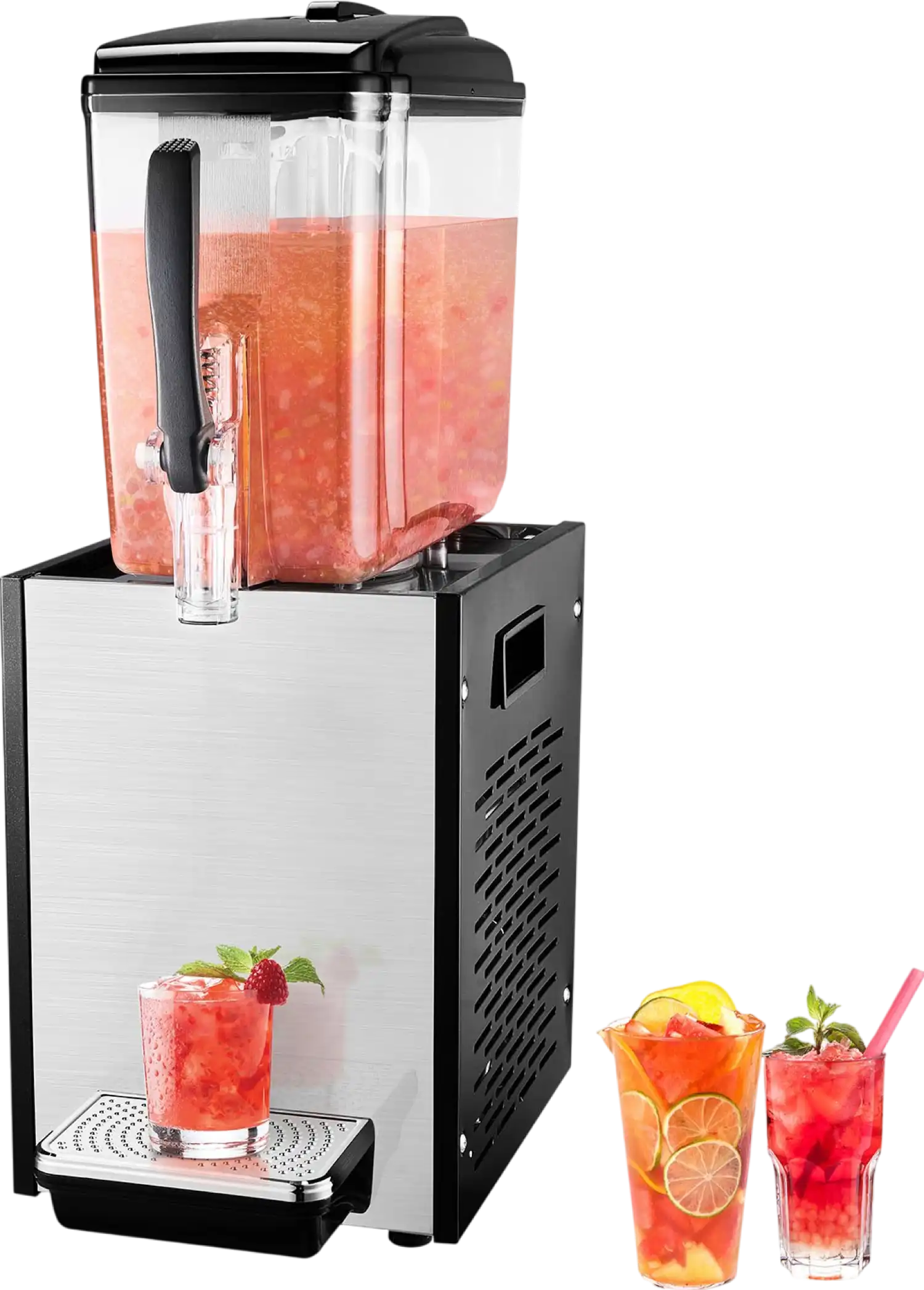 Vevor Commercial Cold Beverage Dispenser 3.2 Gal x 1 Tank 246W Stainless Steel New