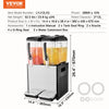 Vevor Commercial Cold Beverage Dispenser 3.2 Gal x 2 Tanks 286W Stainless Steel New