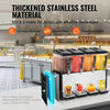 Vevor Commercial Beverage Dispenser 3.2 Gal x 4 Tanks 510W Stainless Steel New