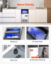 Vevor Commercial Ice Maker 120 Lb/24H Freestanding with 36-Cube Tray and 28 Lb Storage New