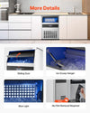 Vevor Commercial Ice Maker 200 Lbs/24H with 66 Lbs Storage and Self-Cleaning New