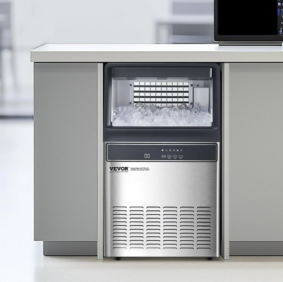 Vevor Commercial Ice Maker 160 Lbs/24H 55 Cubes Freestanding with Self-Cleaning New