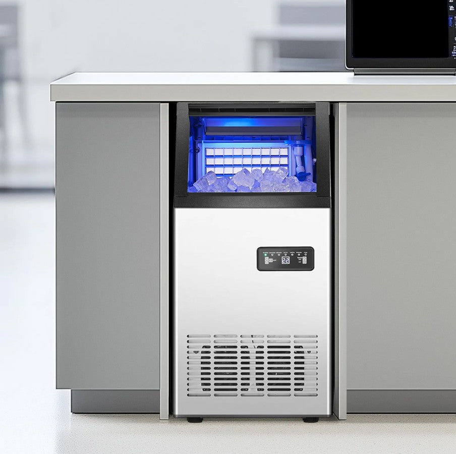 Vevor Commercial Ice Maker 80 Lbs/24H 36 Cubes per Cycle 28 Lbs Storage with Auto Clean New
