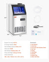 Vevor Commercial Ice Maker 80 Lbs/24H 36 Cubes per Cycle 28 Lbs Storage with Auto Clean New