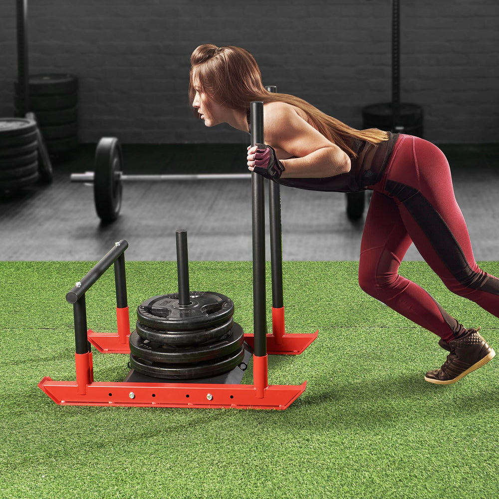 Vevor Weight Training Sled Steel Push-Pull Power Sled with Handle