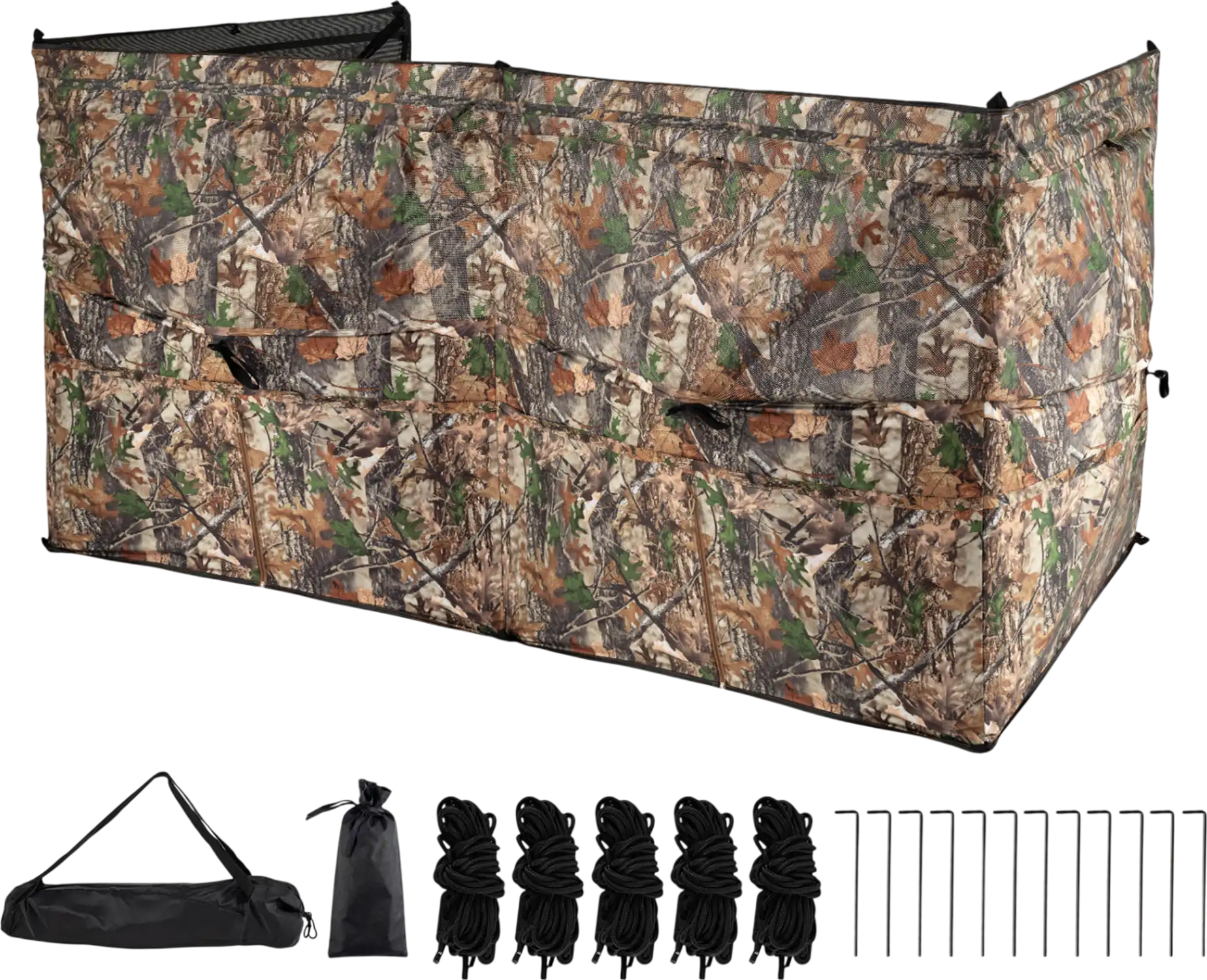 Costway See-Through Hunting Blind w/ Dog Door Pop-Up Waterfowl Tent 1-3 Person 50373732 New