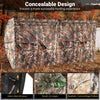 Pop-up hunting blind panel featuring a realistic camouflage pattern, adjustable windows, and dog doors for enhanced.