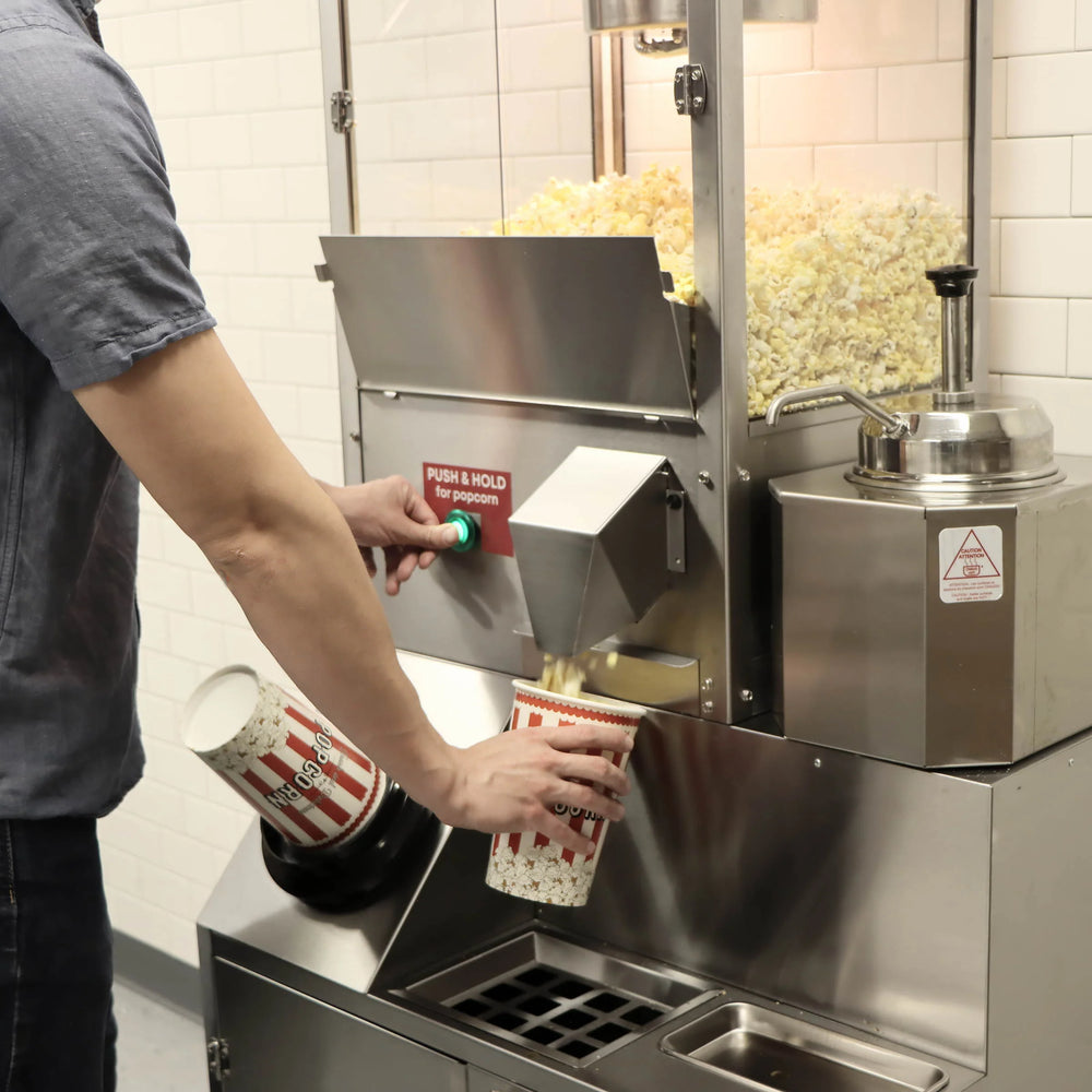 Paragon Auto Serve Popcorn Machine 8 Oz Kettle Front Access Stainless Steel New