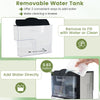 Removable water tank for the self-dispensing nugget ice maker, allowing direct filling or easy removal for cleaning.