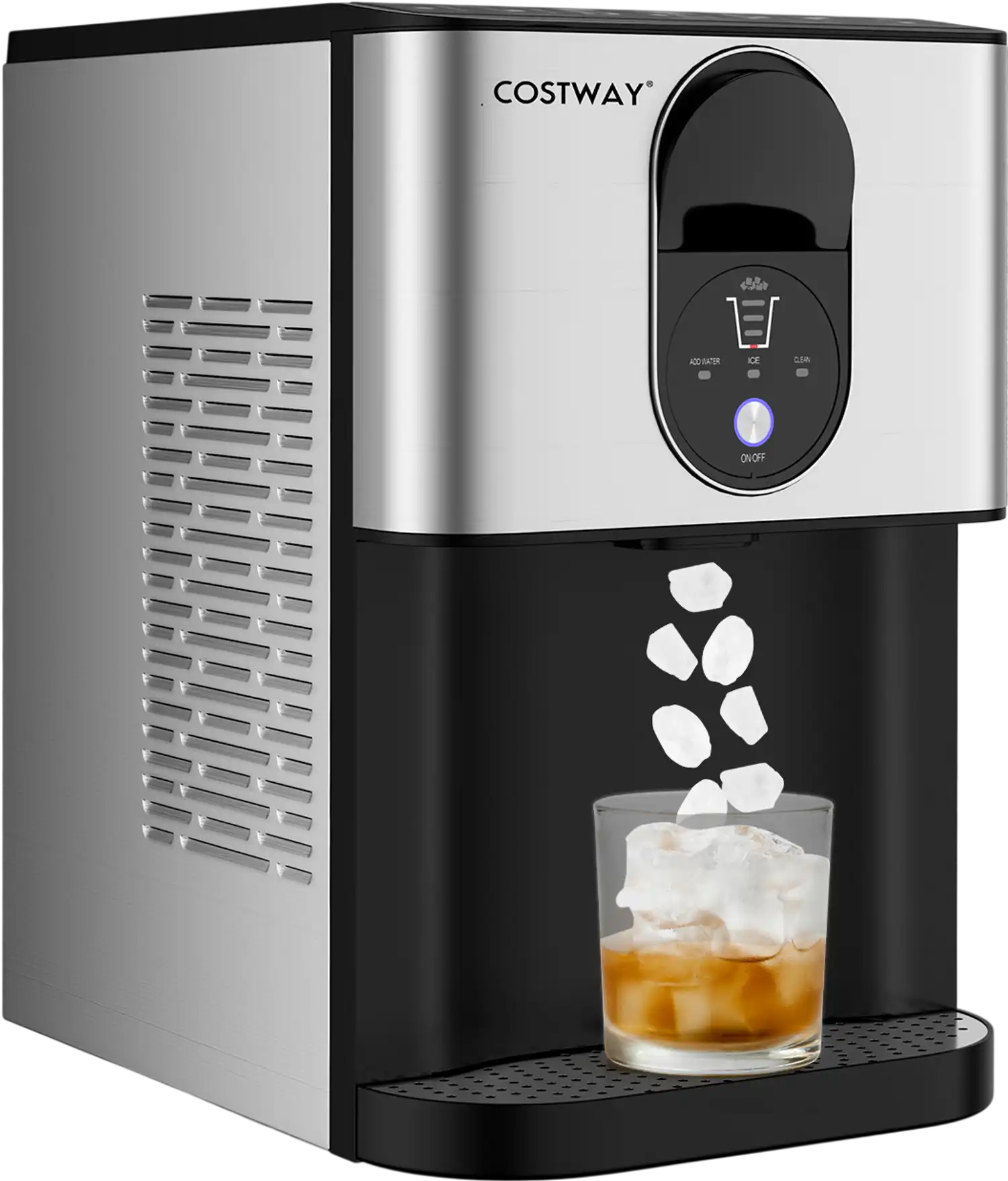 Costway Countertop Self-Dispensing Nugget Ice Maker Soft Chewable Pellet Ice 97241568 New
