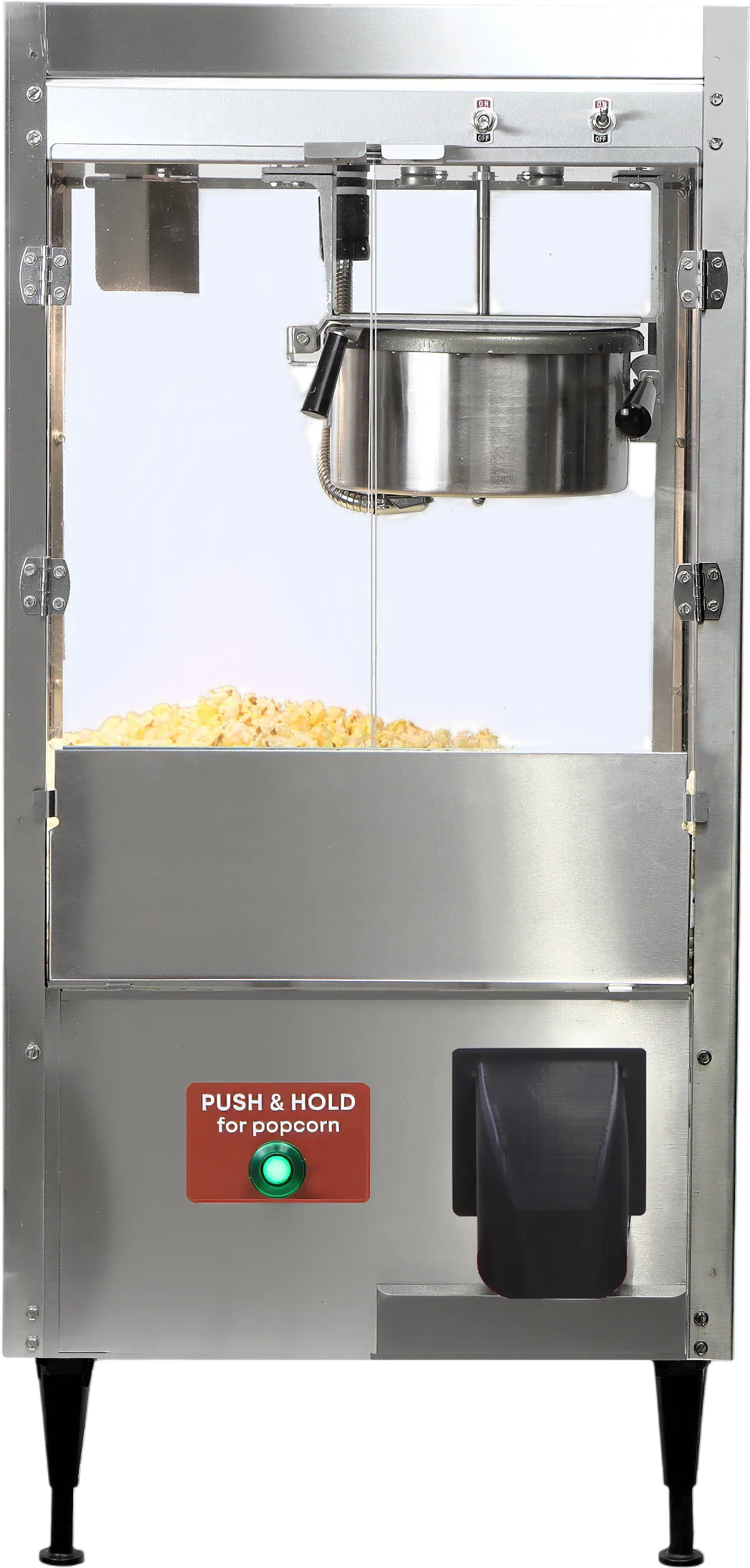 Paragon Auto Serve Popcorn Machine 8 Oz Kettle Front Access Stainless Steel New