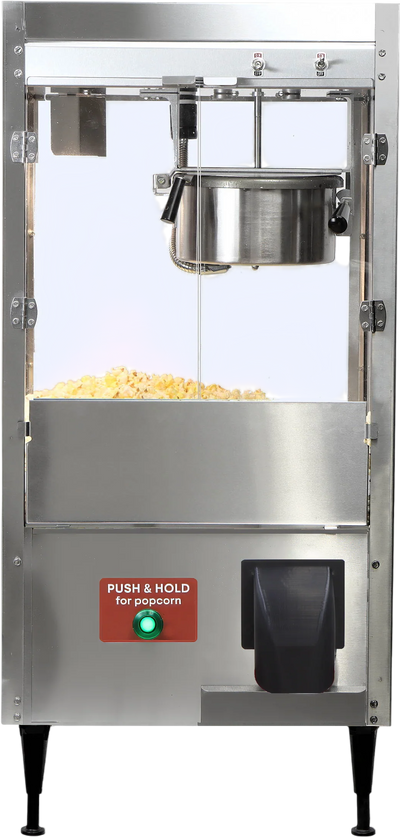 Paragon Auto Serve Popcorn Machine 8 Oz Kettle Front Access Stainless Steel New