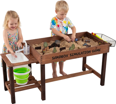 Costway Sensory Table Water Pump Sink 33 Sand Toys for Toddlers 13393273 New